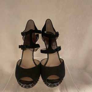 Michael kors black suede shoes